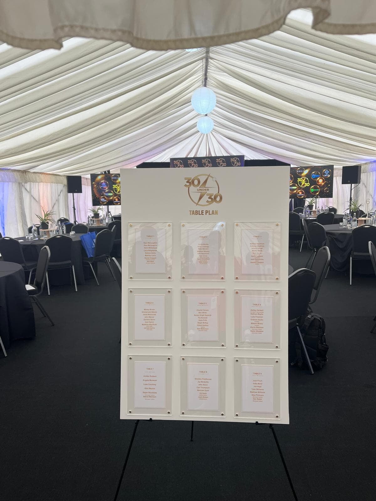 30 Under 30 table plan
